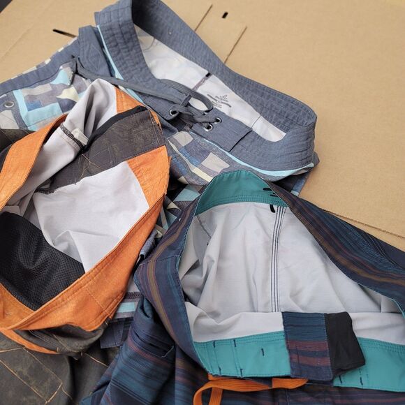 prAna Board Shorts Mens Size 30 SPF 50+ Multicolor Hybrid Surf Swim Lot Of 3 - Picture 10 of 13